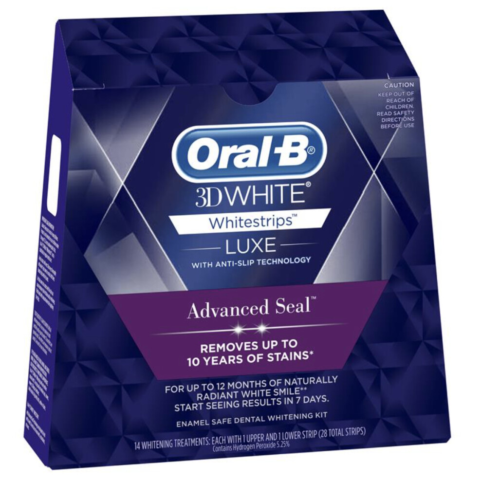 Oral B 3D White Strips Luxe Advanced Seal 14 Teeth Whitening Treatment