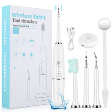 (Blue) Electric Teeth Cleaner Dental Calculus Remover Dental Cleaning Device Tooth Whitening Irrigator Remove Tartar Scaler