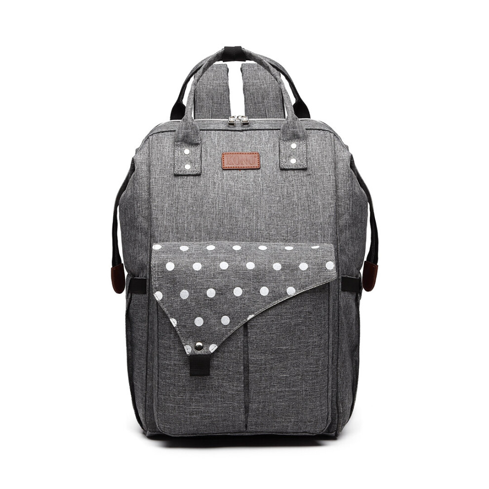 (Grey) Miss LuLu Maternity Backpack With USB Connectivity