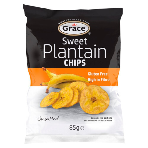 Grace Sweet Plantain Chips 85g (Pack of 9) 1