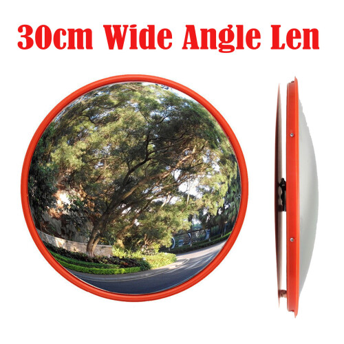 (60CM) Round Convex Security Mirror Wide Angle View Unbreakable Mirror with Bracket Multi Use for Indoor & Outdoor 1