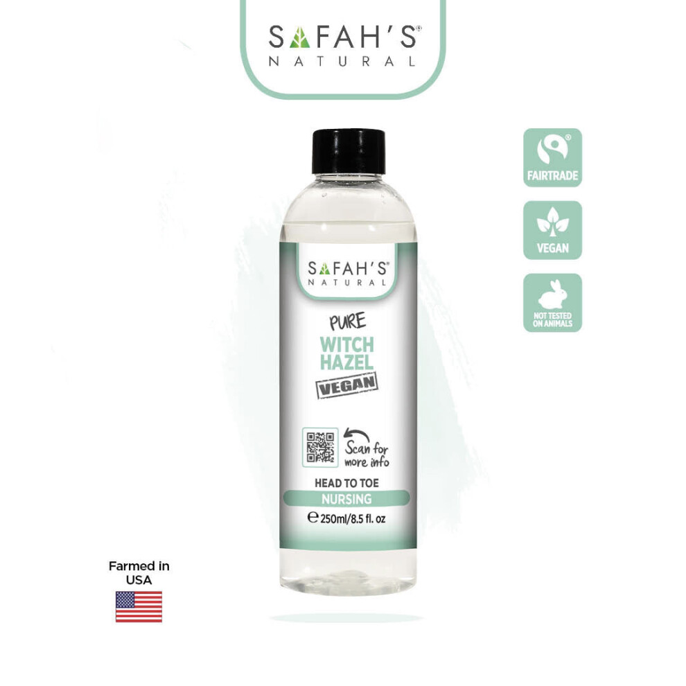 Safah's Natural Vegan Pure Witch Hazel 250 Ml