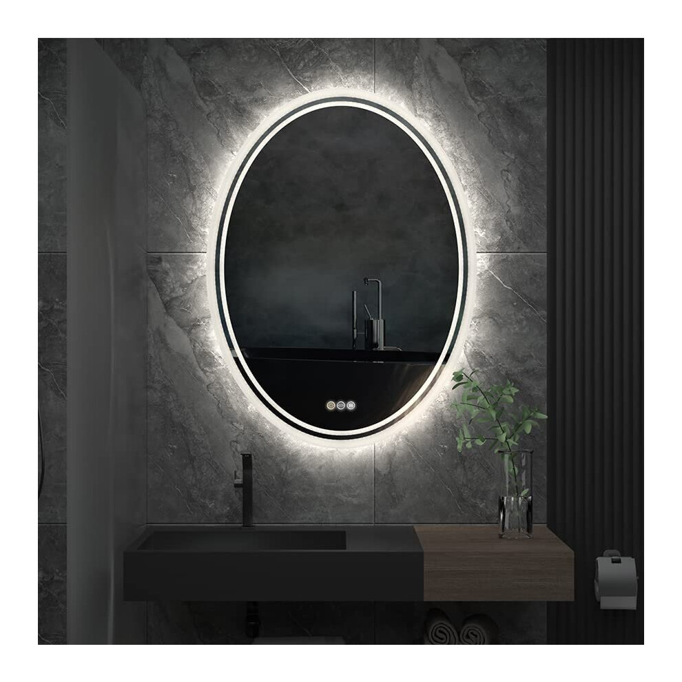 Luvodi (Oval(500X700mm)) Led Bathroom Vanity Mirror Wall Mounted