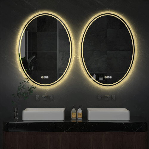 (Oval(500x700mm)) LUVODI LED Bathroom Vanity Mirror Wall Mounted 1
