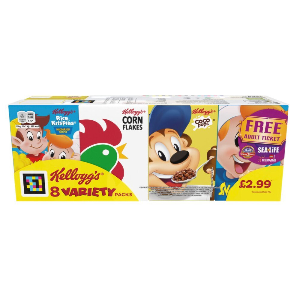 Kelloggs Kellogg's Variety Breakfast Cereal 8 Variety 196G (Pack Of 6)