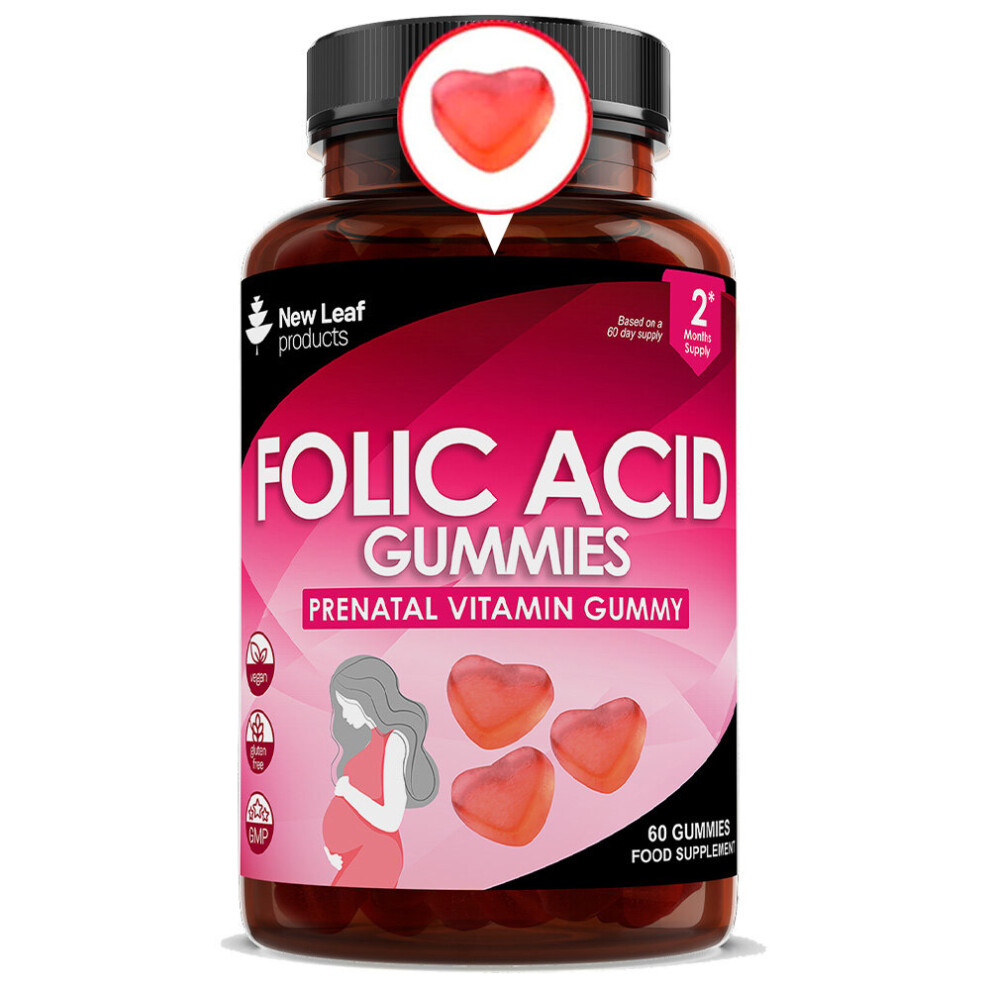 Folic Acid Gummies For Pregnancy Prenatal Vitamins Support 400µg