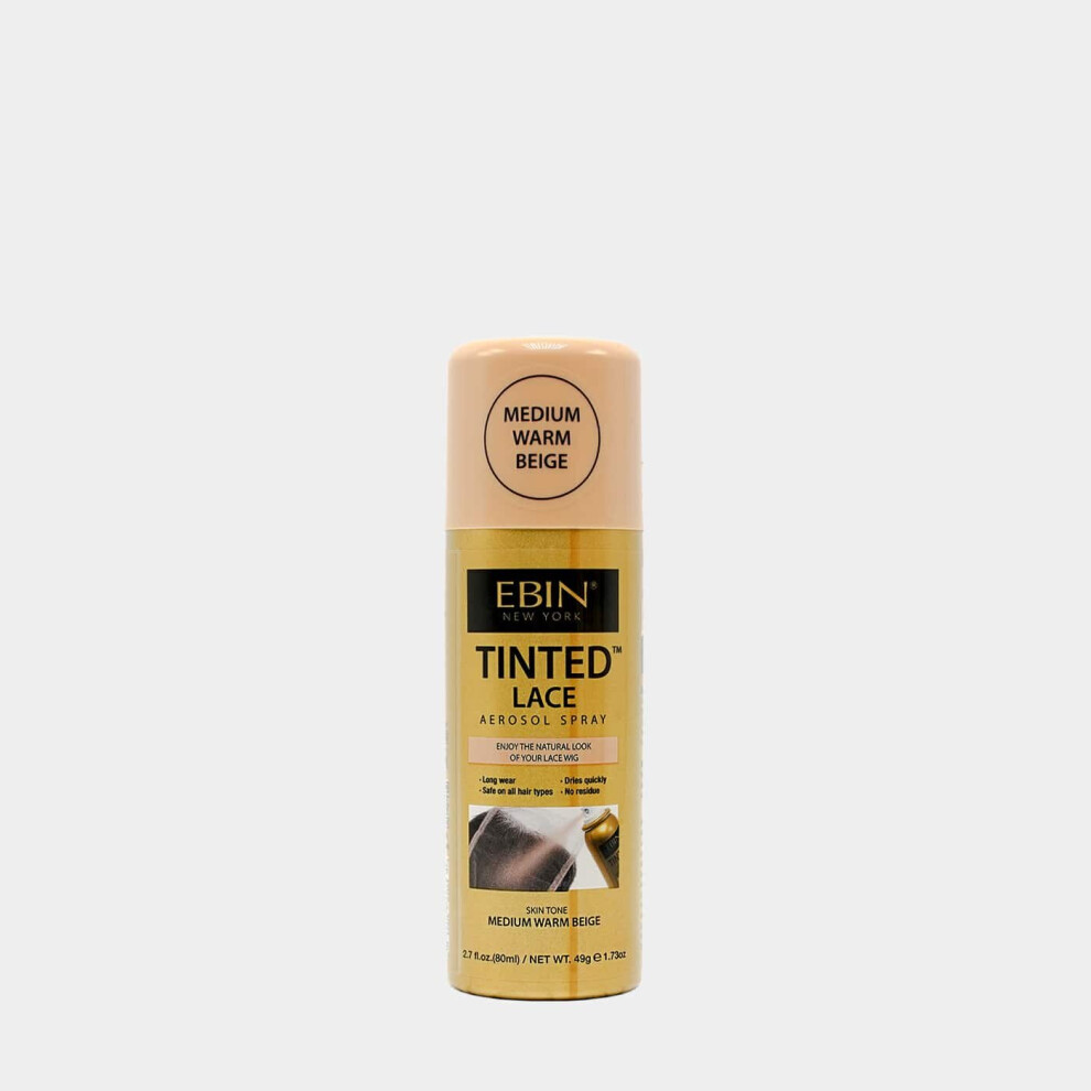 Ebin New York Unisex Cream Ebin Tinted Lace Aerosol Spray - Medium Warm Beige