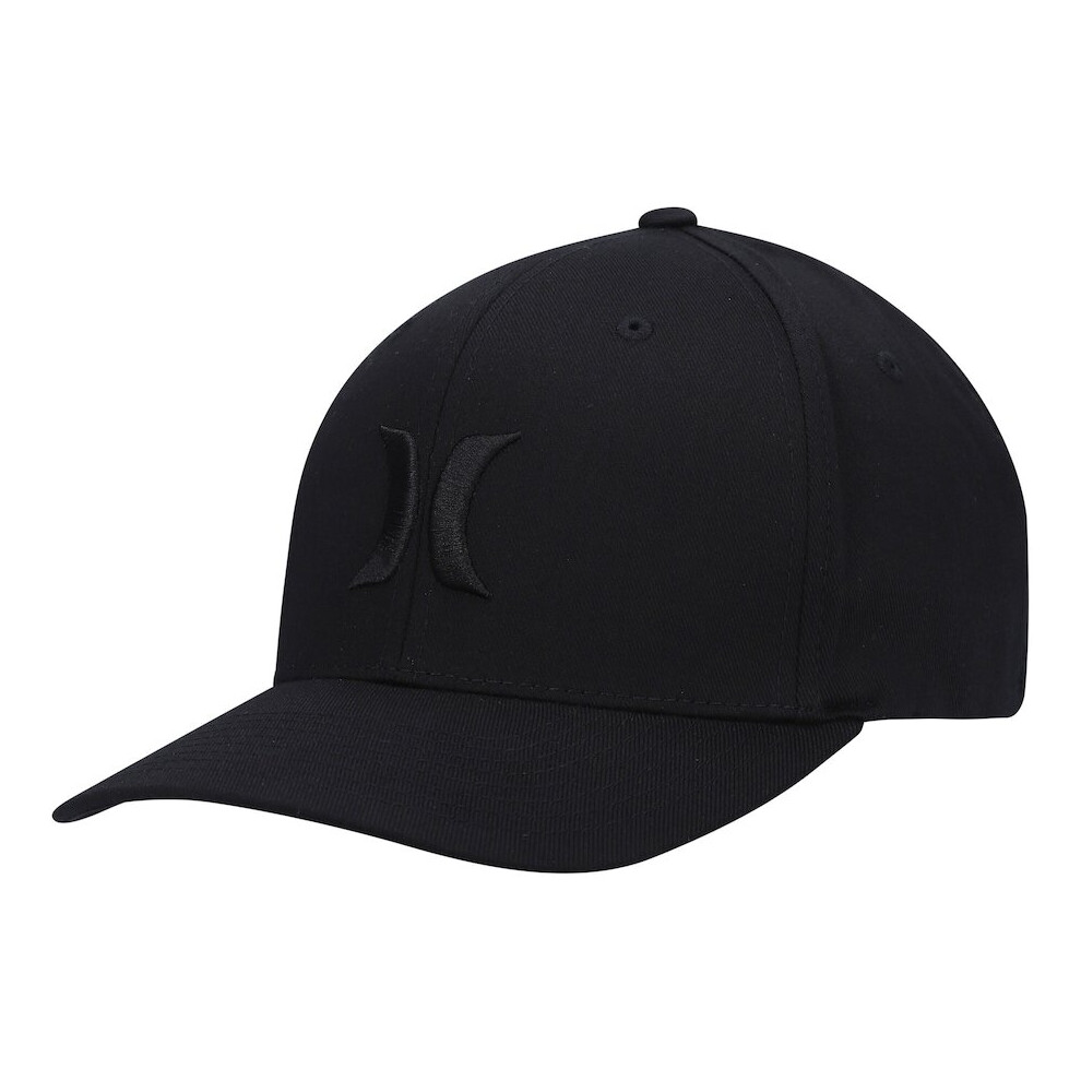 Hurley (L/Xl) Men's Flexfit Curve Cap ~ One & Only Black