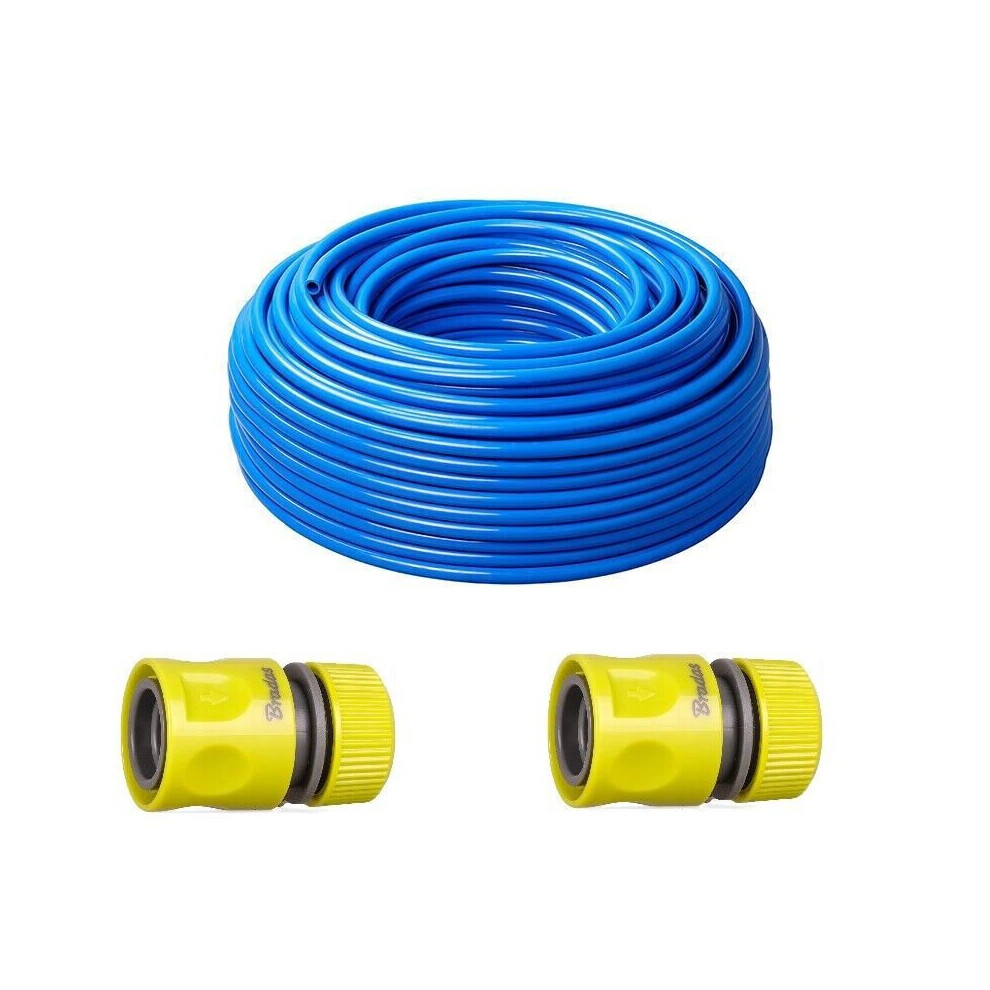 (Blue, 20 Metres) DRINKING WATER HOSE PIPE WITH 2 CONNECTORS CARAVANS MOTORHOMES ALL LENGTHS