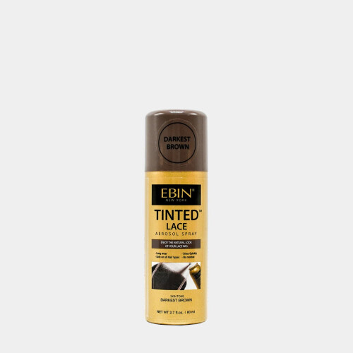 Tinted Lace Aerosol Spray - Darkest Brown 2.7oz/ 80ml  Quick dry  Water Resistant  No Residue  Water Resistant  Even Spray  Matching Skin Tone  N