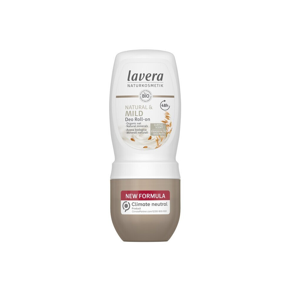 Lavera Deo Roll-On (Natural & Mild) - With Organic Oat & Natural Minerals 50Ml/1.7Oz