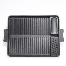 Non-stick Grill Pan Barbecue Hob Cooking Baking Reversible Griddle Plate Kitchen