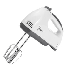 Misturador Elétrico de Mão de 100W com 7 Velocidades Batedor de Ovos e Gancho para Massa Baixo Ruído