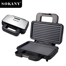 SOKANY 227 Grill Maker BBQ Steak Sandwich Maker 1000W Anti-Stick