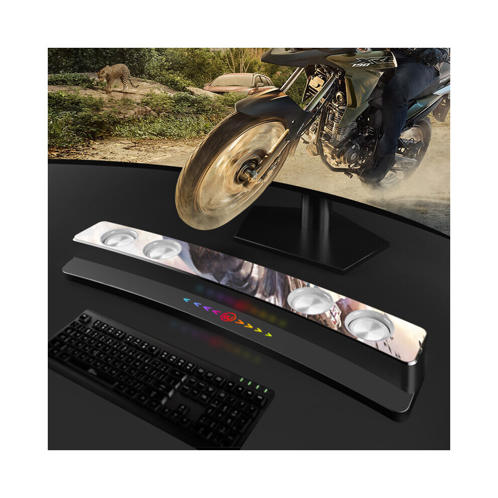 [Standard Version] Soaiy Sh39 Bluetooth 5.0 Electronic Sports Speaker Hifi Sound Quality Desktop Audio Subwoofer Dual Speakers 6900075912182