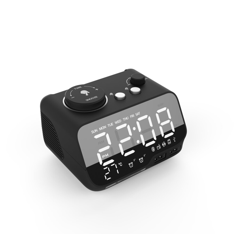 M9 Wireless Bluetooth Stereo Speaker Subwoofer Led Double Alarm Clock Fm Radio Mp3 Player 772286361266