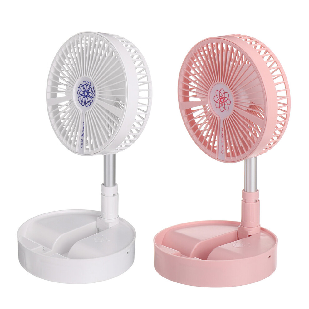 Electric Usb Fan 4 Speeds Foldable Desk Fan Rechargeable Table Fan Stretchable Floor Fan