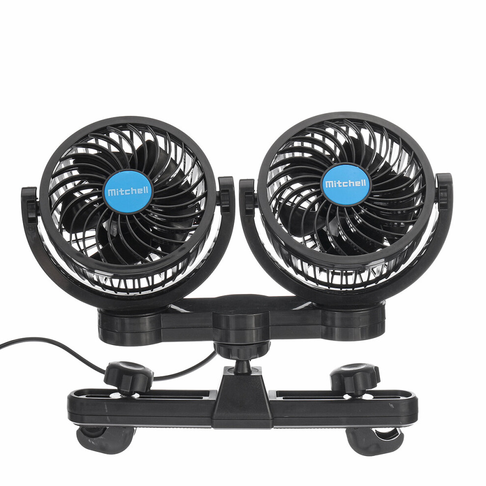 12V Adjustable 360 Degree Rotation Cooling Air Fans Travel Car Fan Low Noise Cooling Air Fan 3796737158523
