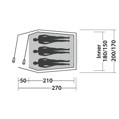 Easy Camp Easy Camp Energy 300 Tent Rustic Green 3 Man 1