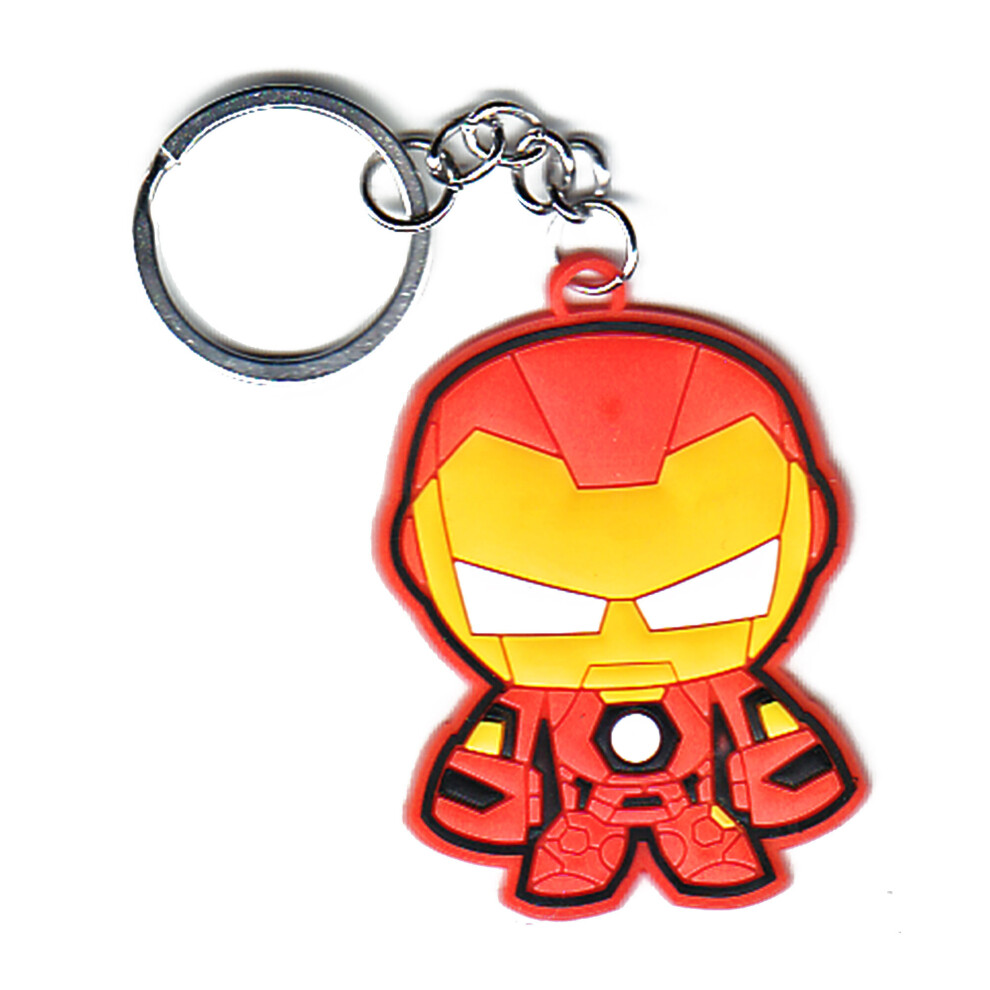 Marvel Chibi Iron Man | Official Rubber Keyring Multicoloured