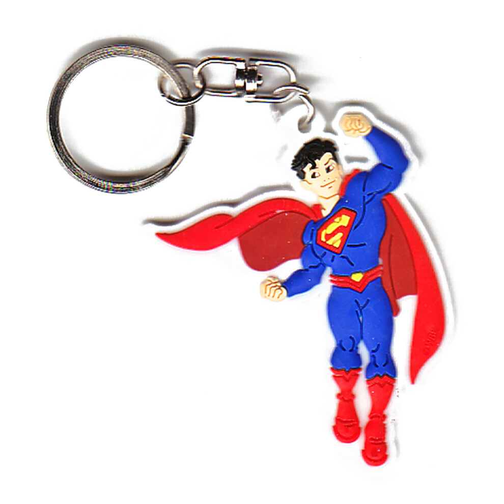 Dc Comics Superman (Flying) | Official Rubber Keyring Multicoloured