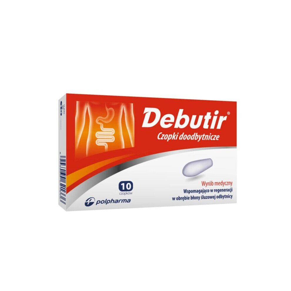 Debutir, rectal suppositories, czopki doodbytnicze 10 pcs