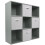 Charles Jacobs (4 White Drawers) Charles Jacobs Grey 9 Cube Open Book Shelf Storage 1