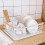 Living And Home Kitchen Dish Rack Drainer with Removable Drain Board 1