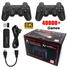 X2 Plus Game Stick Retro Console Double Wireless Controller 128GB 40000+games