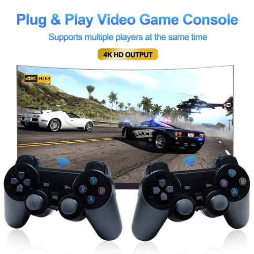 X2 Plus Game Stick Retro Console Double Wireless Controller 128GB 40000+games 1