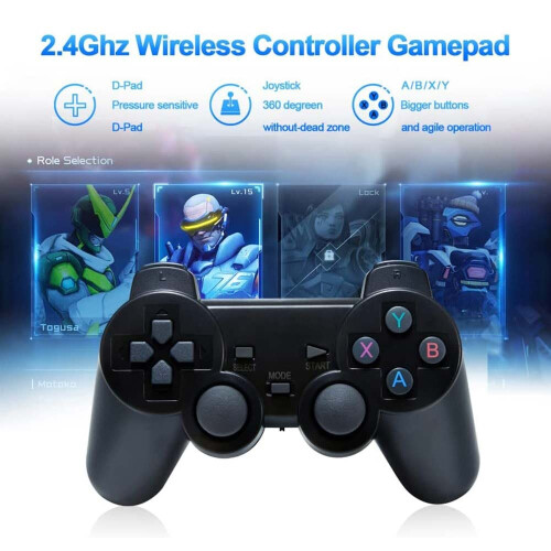 X2 Plus Game Stick Retro Console Double Wireless Controller 128GB 40000+games 2