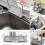 Living And Home Metal Dish Drying Rack Dish Drainer Rack with Removable Tray 3