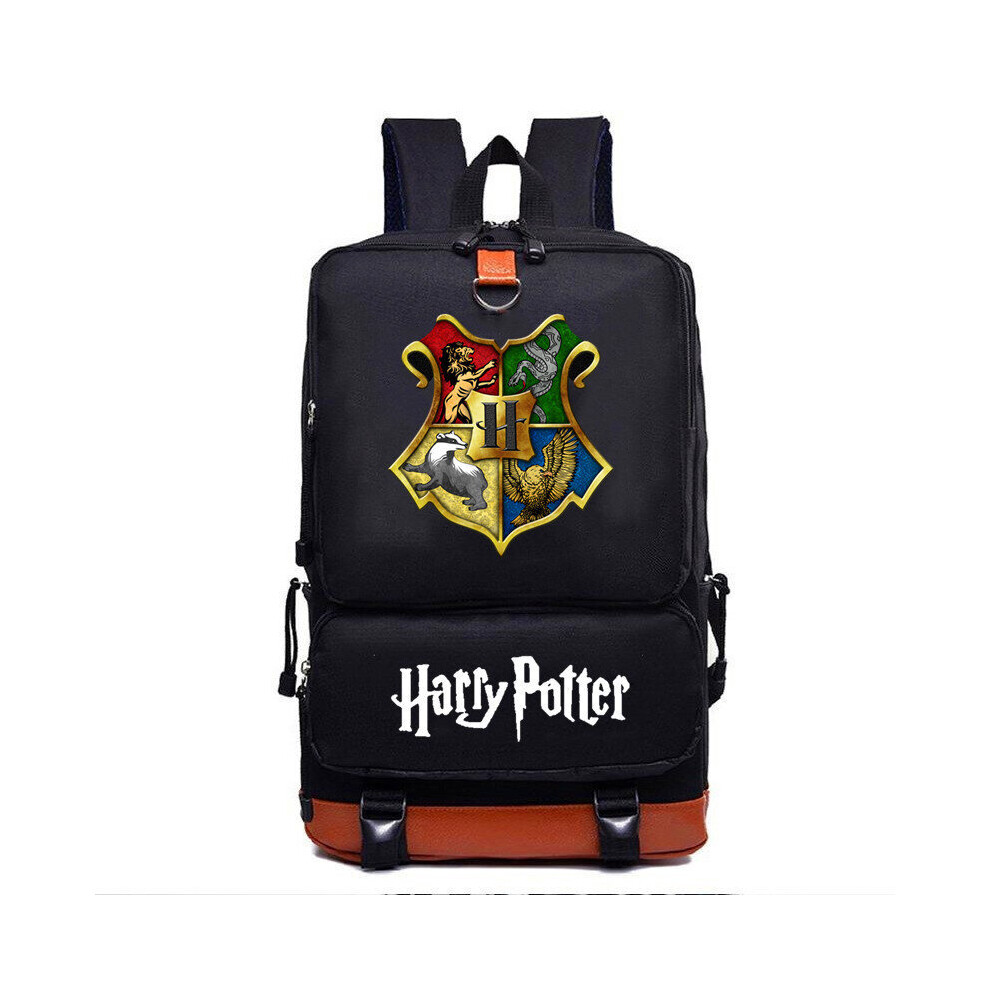 (Hogwarts School Badge) Backpack Hogwarts School Print Canvas Large Capacity Travel Boys