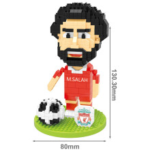 (M.SALAH, 451pcs) Football Soccer Player Star Mini Diamond Build Block Diy Brick Child Gift Toy