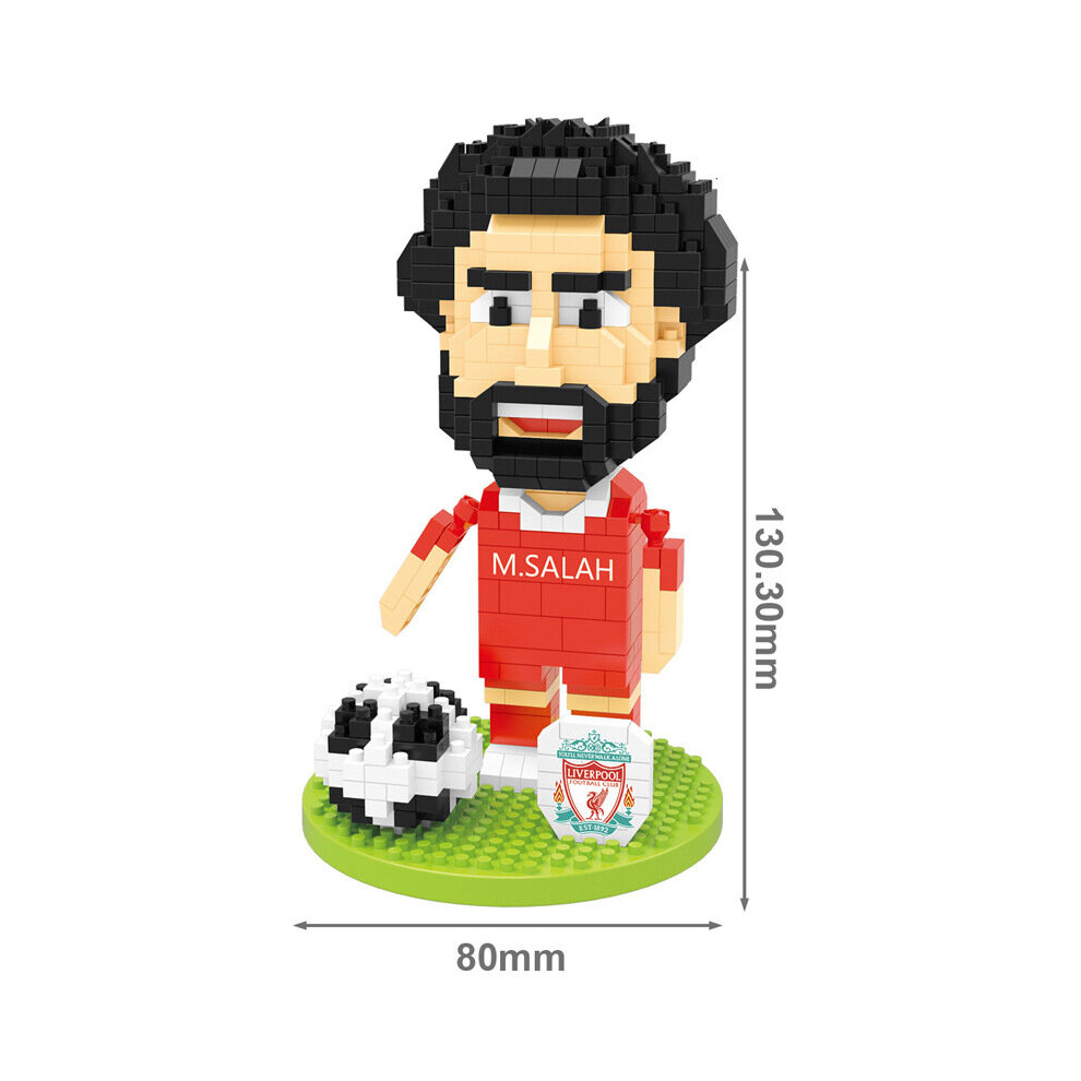 (M.SALAH, 451pcs) Football Soccer Player Star Mini Diamond Build Block Diy Brick Child Gift Toy