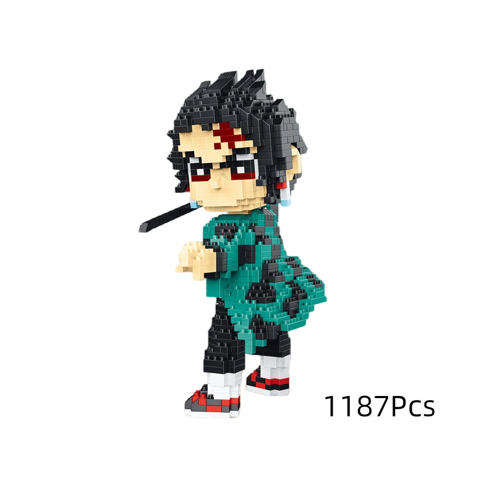 (Tanjirou, 1187Pcs) Anime Slayer Demon Kamado Building Block Tanjirou Nezuko Figures Toys Model