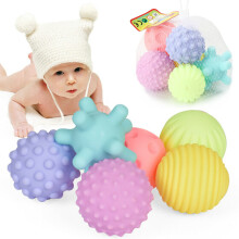 6x Ball Set Massage Soft Ball Baby Sensory Toys Toddler Balls Texture