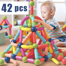 42PCS Kids Magnetic Building Blocks Toys Construction Educational Toy Xmas Gift
