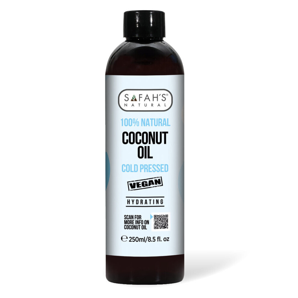 Safah's Natural Cold Pressed 100% Natural Coconut Oil 250 Ml