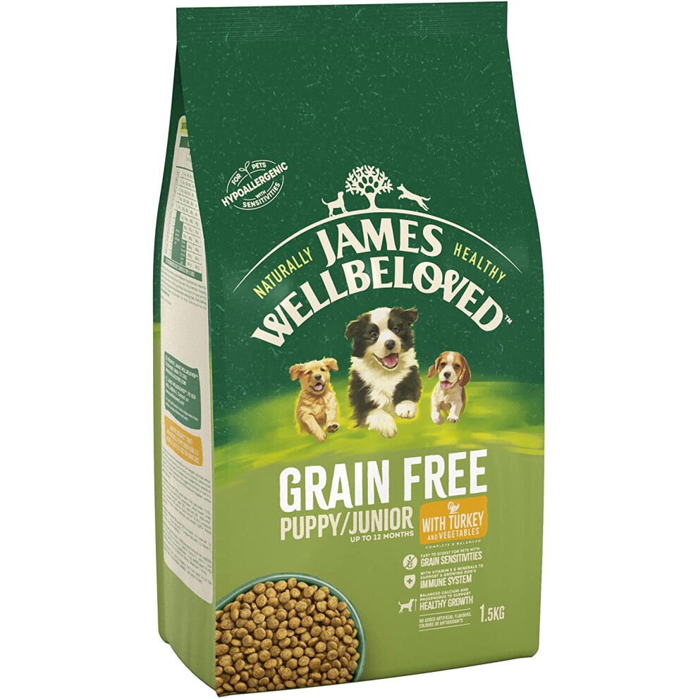 James Wellbeloved Grain Free Puppy / Junior Turkey and Veg 1.5 Kg