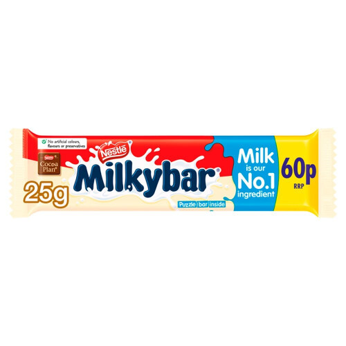 Milkybar Milkybar White Chocolate Medium Bar 25g (Pack of 40)