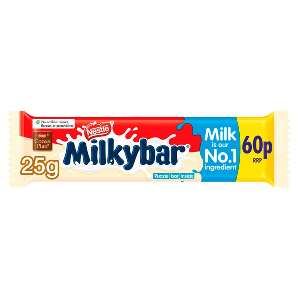 Milkybar White Chocolate Medium Bar 25G (Pack Of 40)