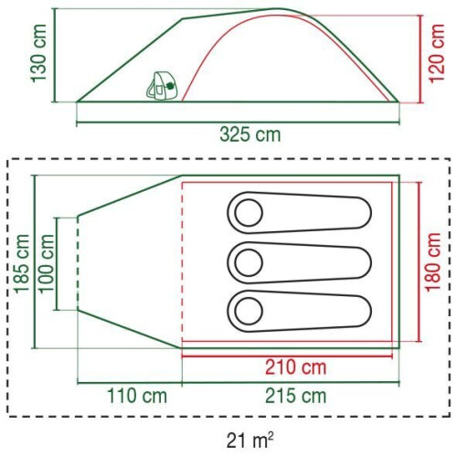 Coleman Coleman Darwin 3+ ,3 Man Tent 2023 Model 1