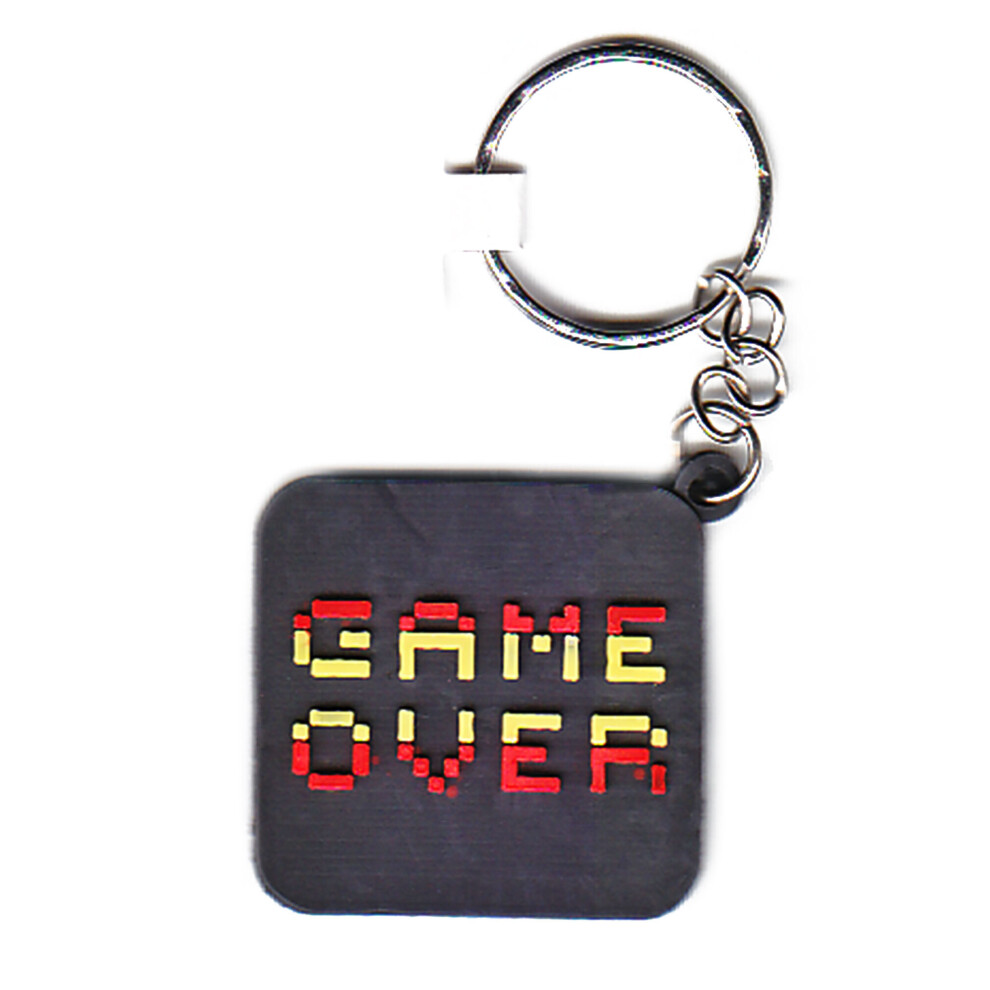 Nintendo Game Over | Official Rubber Keyring Multicoloured