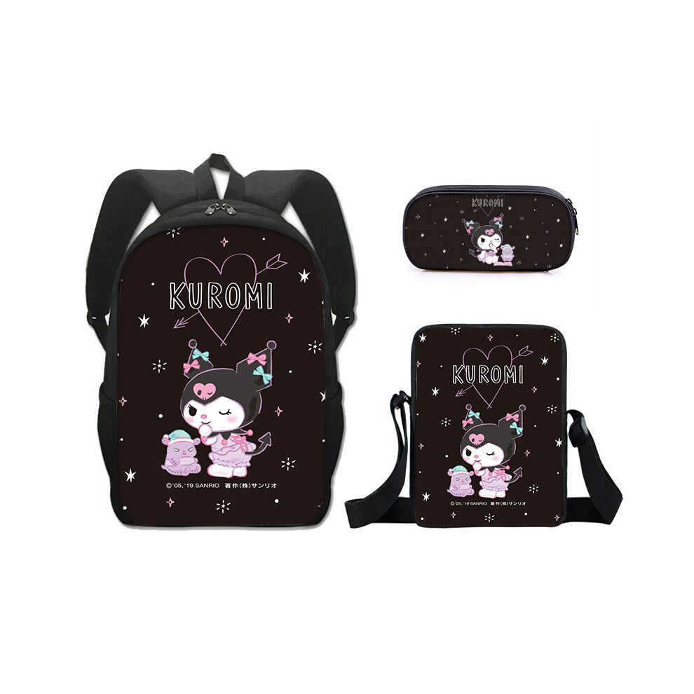 (Cupid) Sanrio Backpack Kuromi Set Pencil Case Shoulder Bag Cartoon Student Gift Printed-image-OPC-PBFZT2D-NEW