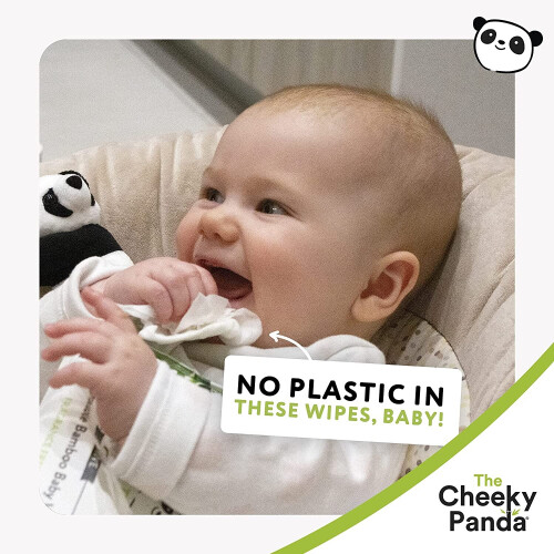 The Cheeky Panda The Cheeky Panda Bamboo Biodegradable Baby Wipes 64 Count 2