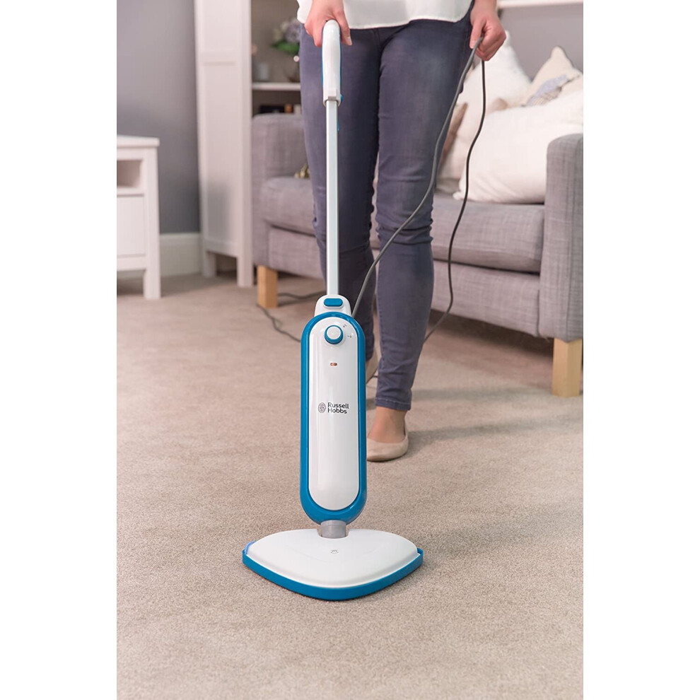 Russell Hobbs RHSM1001-G Steam and Clean Steam Mop White & Aqua