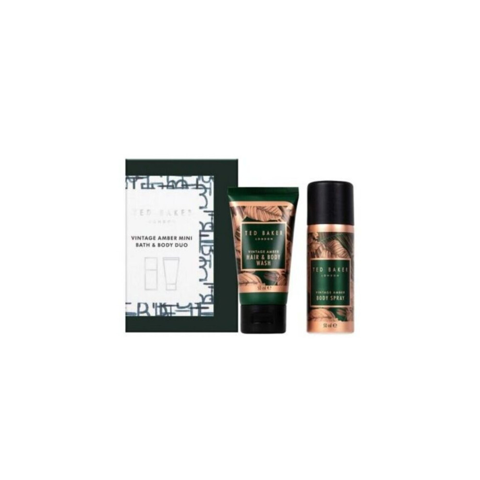 Ted Baker Vintage Amber Mini Bath & Body Duo Gift Set For Men's
