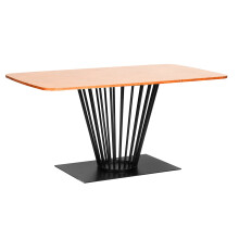 160cm x90 cm Paris Oak Veneer Dining table with Metal Frame