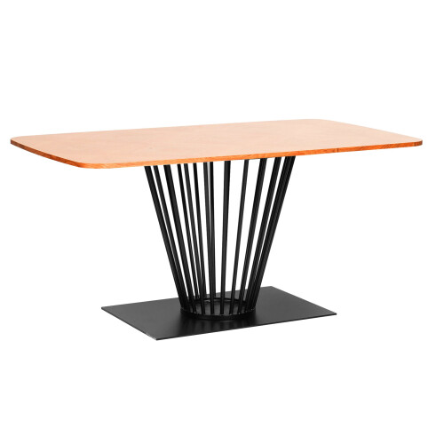160cm x90 cm Paris Oak Veneer Dining table with Metal Frame